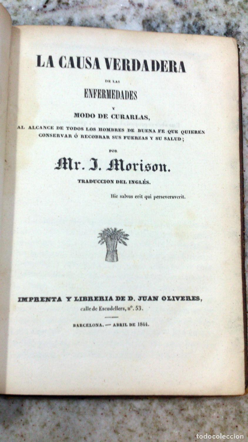 Livros em segunda m&atilde;o: J. Morison - LA CAUSA VERDADERA DE LAS ENFERMEDADES Y MODO DE CURARLAS, al alcance de todos los homb