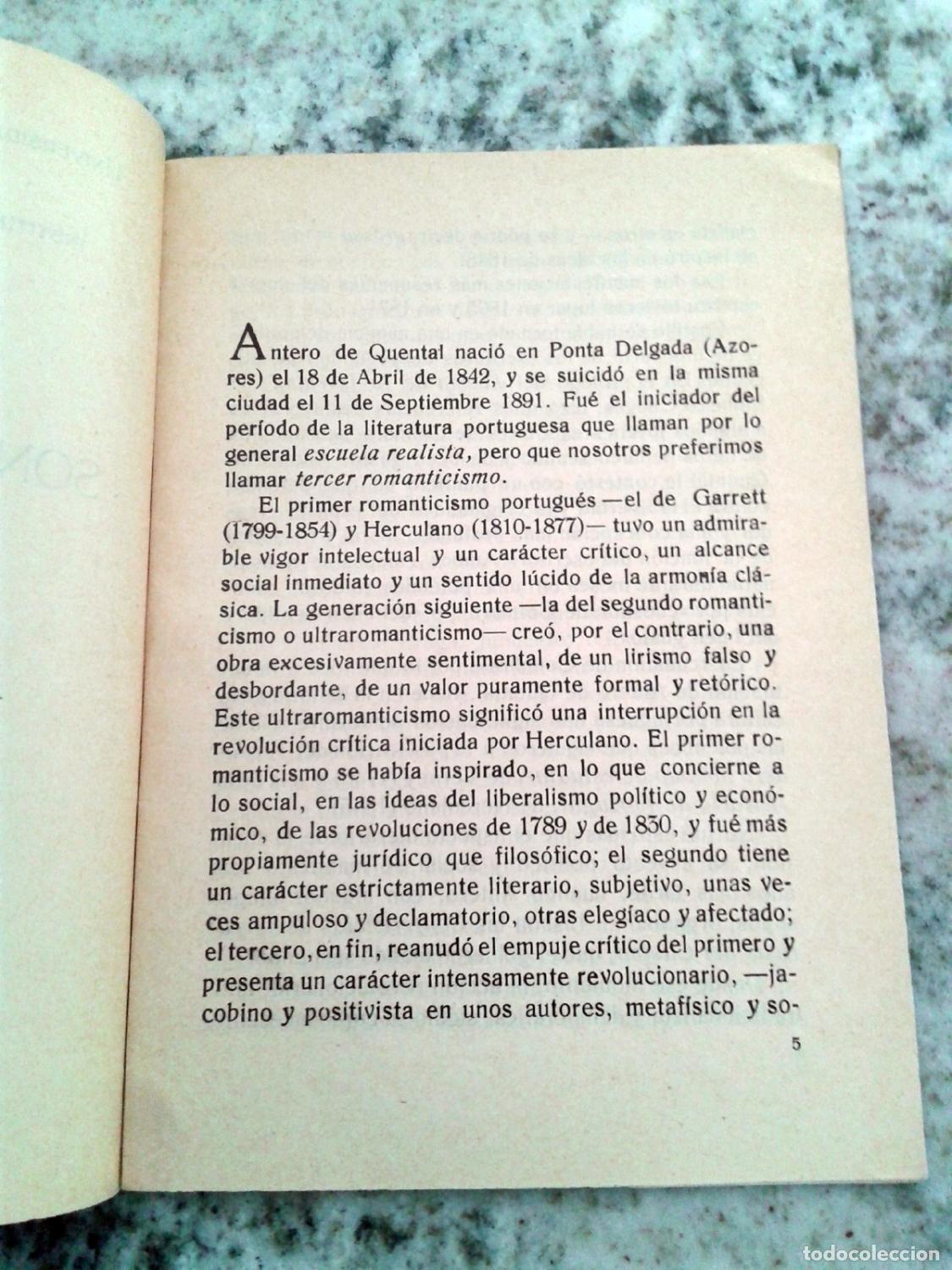 Libros: Antero de Quental - SONETOS ESCOGIDOS - Foto 4