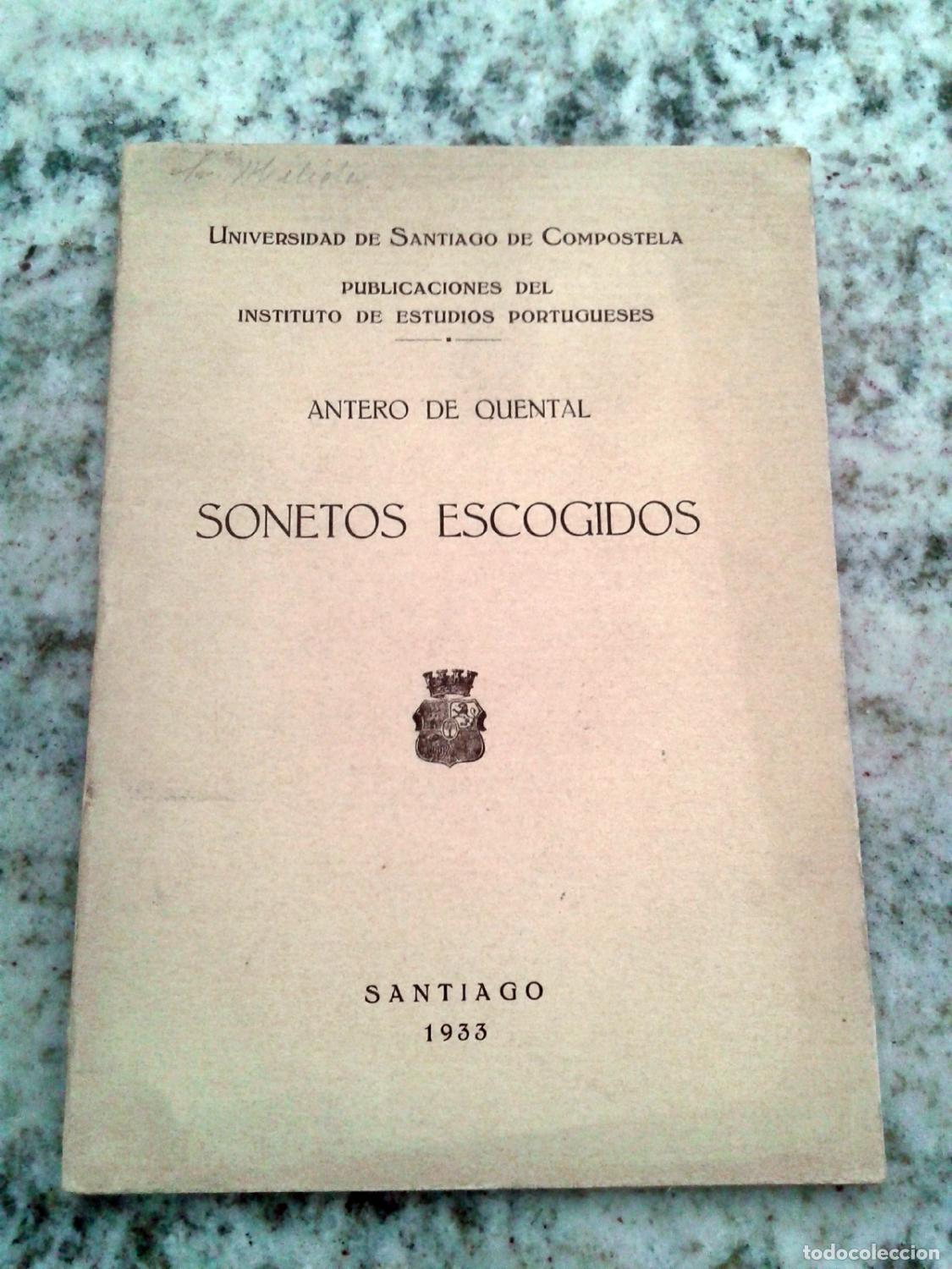 Libros: Antero de Quental - SONETOS ESCOGIDOS - Foto 1