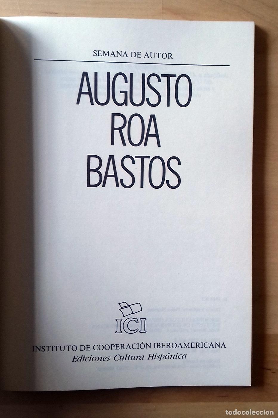 Libros: VV.AA. - AUGUSTO ROA BASTOS - Foto 2