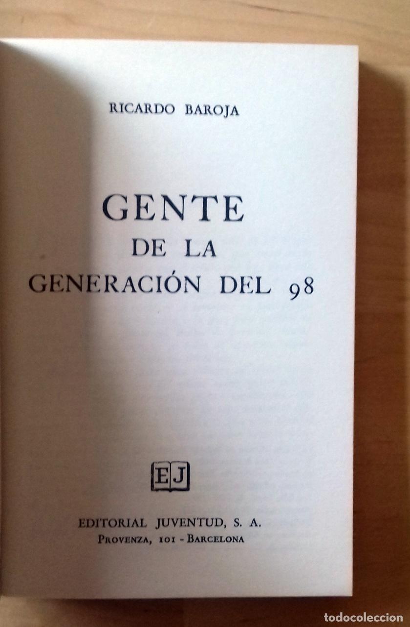 Libros: Ricardo Baroja - GENTE DE LA GENERACION DEL 98 - Foto 2