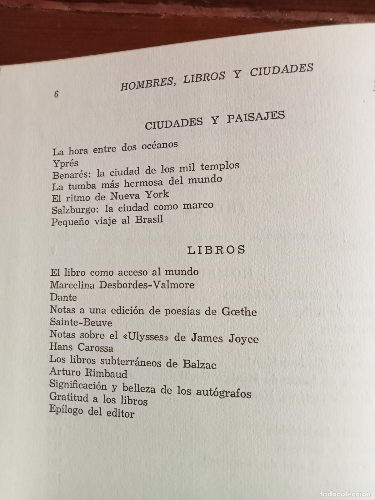 Libros: Stefan Zweig - HOMBRES, LIBROS Y CIUDADES - Foto 3