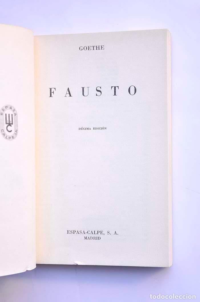 Libros: Fausto - GOETHE, Johann Wolfgang - Foto 2