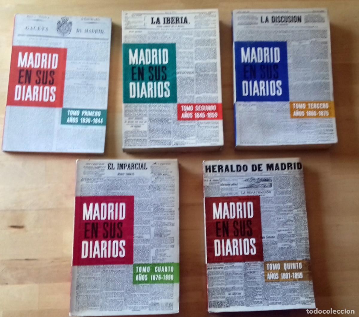 Libros: VV.AA. - MADRID EN SUS DIARIOS. 5 VOLS. (COMPLETO) - Foto 2