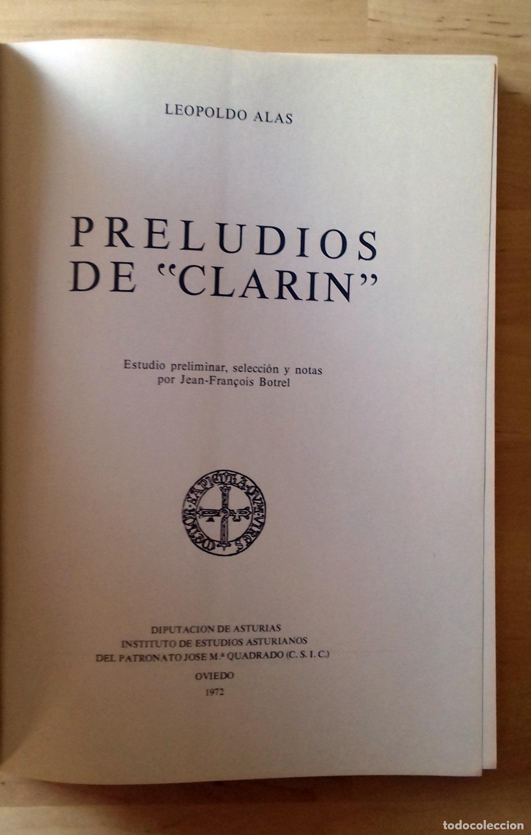 Libros: Leopoldo Alas - PRELUDIOS DE &rdquo;CLARIN&rdquo; - Foto 2