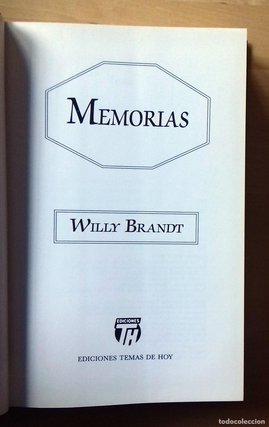 Libros: Willy Brandt - MEMORIAS - Foto 2