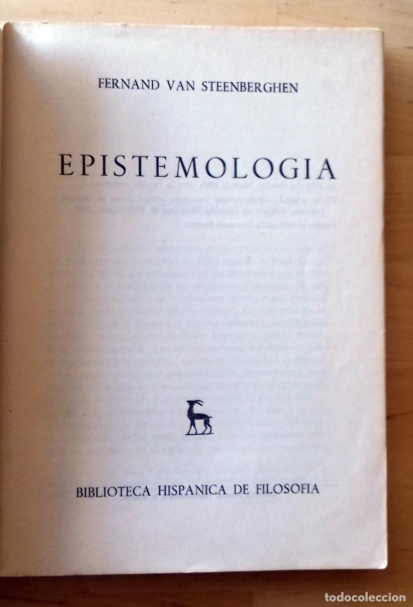 Libros: Fernand Van Steenberghen - EPISTEMOLOG&Iacute;A - Foto 2