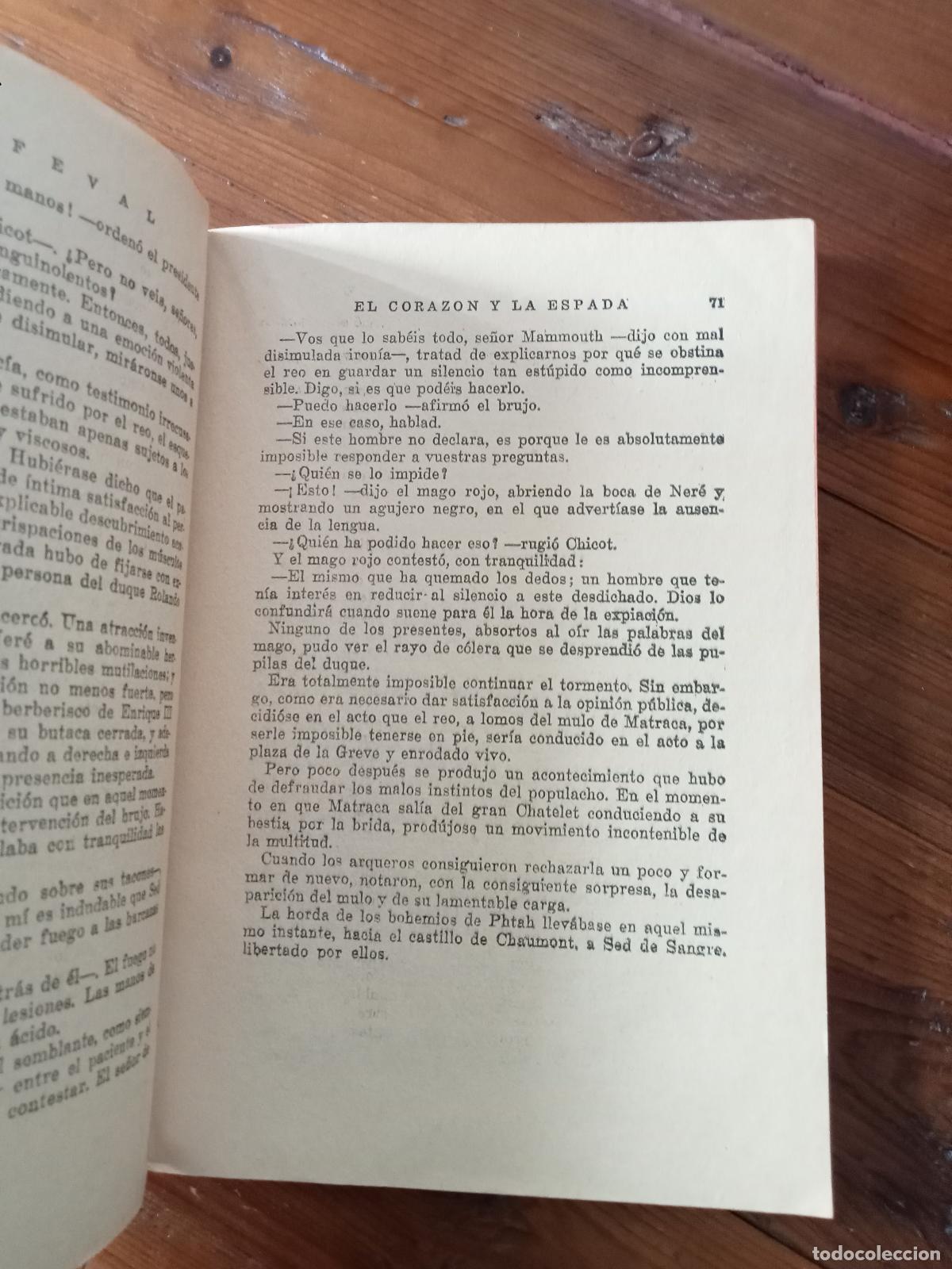 Libros: Paul Feval - Serie Sed de Amor. EL CORAZ&Oacute;N Y LA ESPADA - Foto 4
