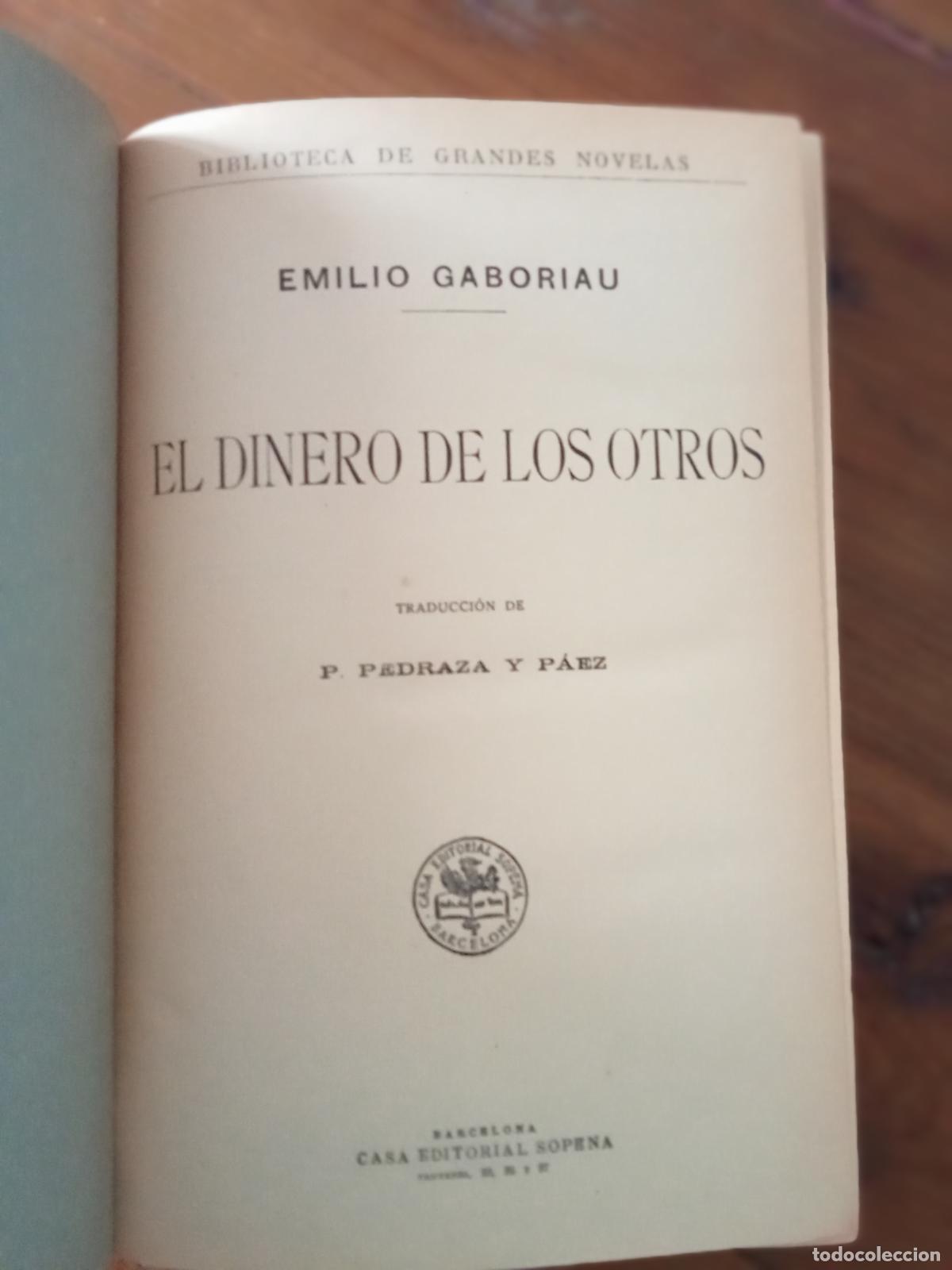 Libros: Emilio Gaboriau - EL DINERO DE LOS OTROS - Foto 2