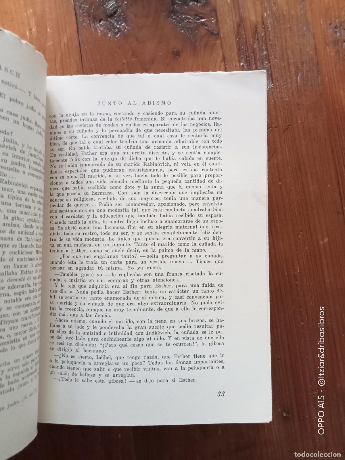 Libros: Sholem Asch - JUNTO AL ABISMO - Foto 2