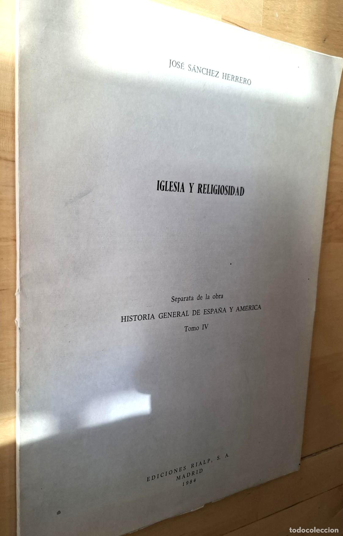 Libros: Jos&eacute; S&aacute;nchez Herrero - IGLESIA Y RELIGIOSIDAD - Foto 1