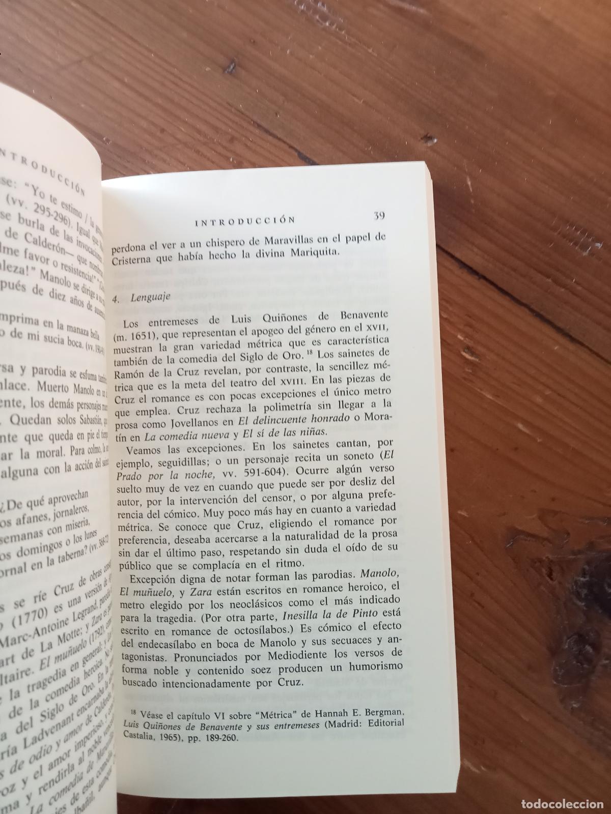 Libros: Ram&oacute;n de la Cruz - Edici&oacute;n, introducci&oacute;n y notas de John Dowling - SAINETES I - Foto 2