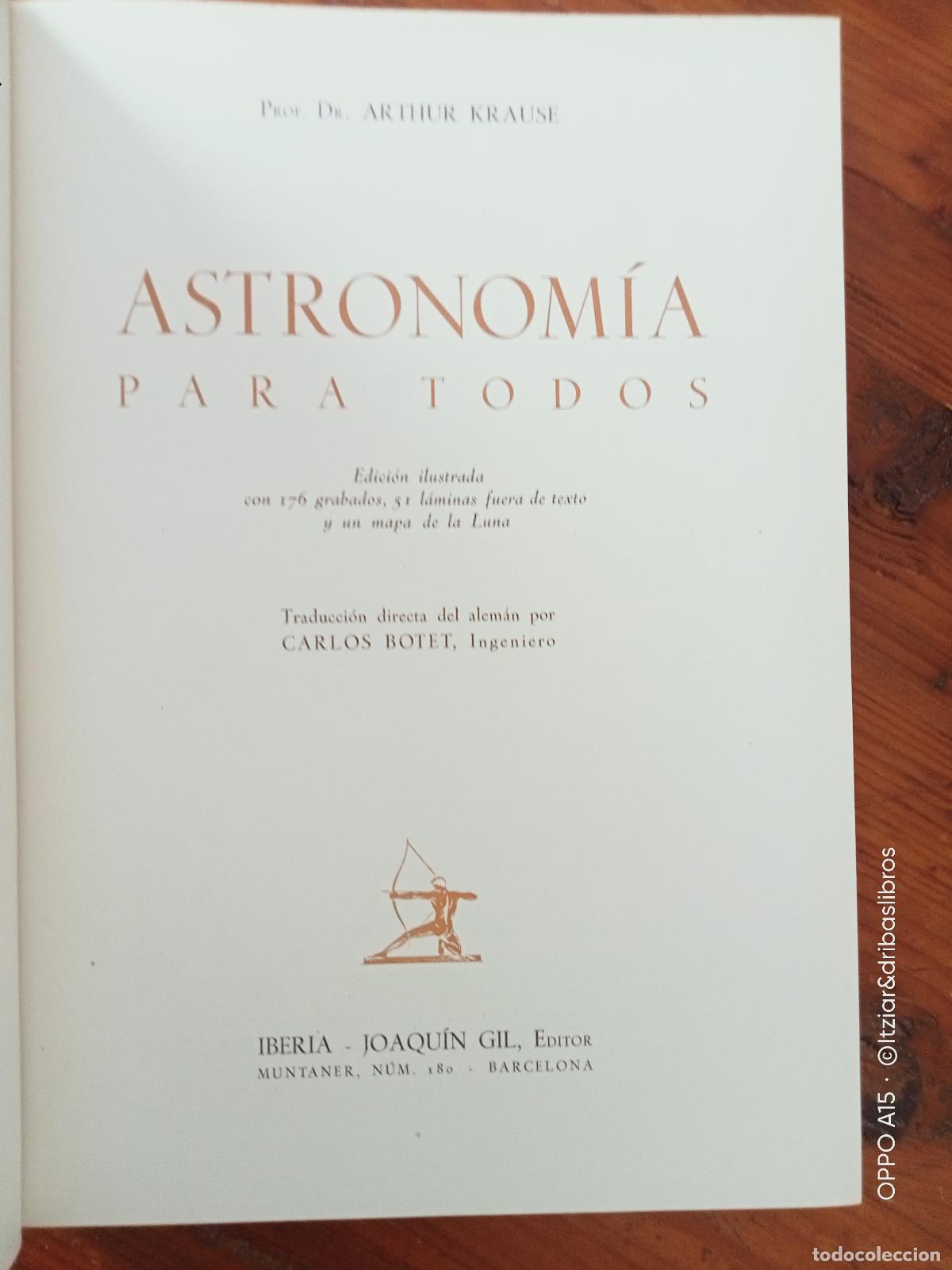 Libros: Arthur Krause - ASTRONOMIA PARA TODOS - Foto 3