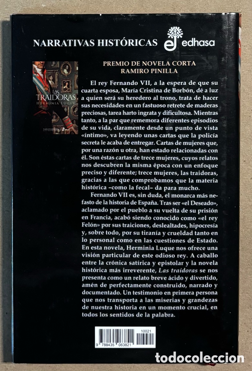 Libros: LAS TRAIDORAS. HERMINIA LUQUE. EDHASA 2021 (1&ordf; EDICI&Oacute;N). - Foto 5