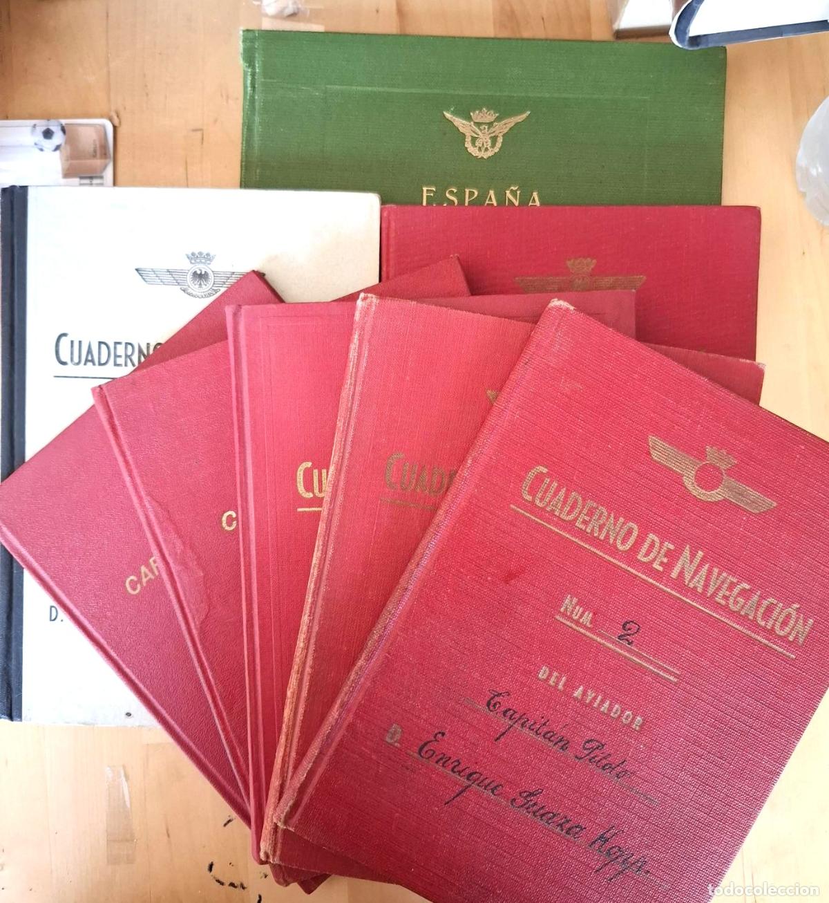 Libri di seconda mano: 9 CUADERNOS DE NAVEGACI&Oacute;N Y CARTILLAS DE VUELOS