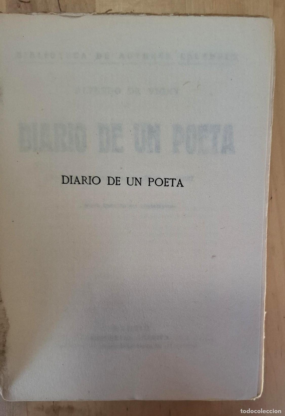 Libros: Alfredo de Vigny - DIARIO DE UN POETA - Foto 3