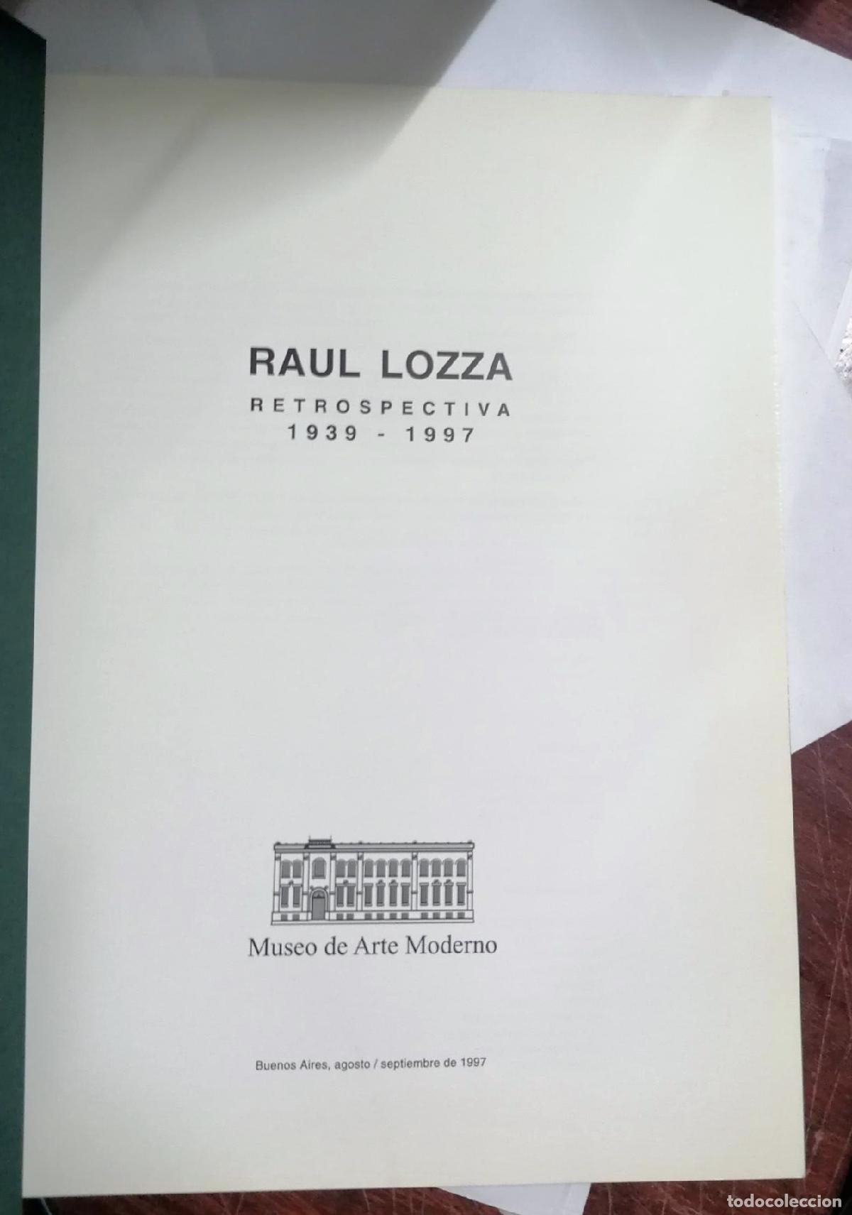 Libros: RAUL LOZZA. RETROSPECTIVA 1939-1997 - Foto 2