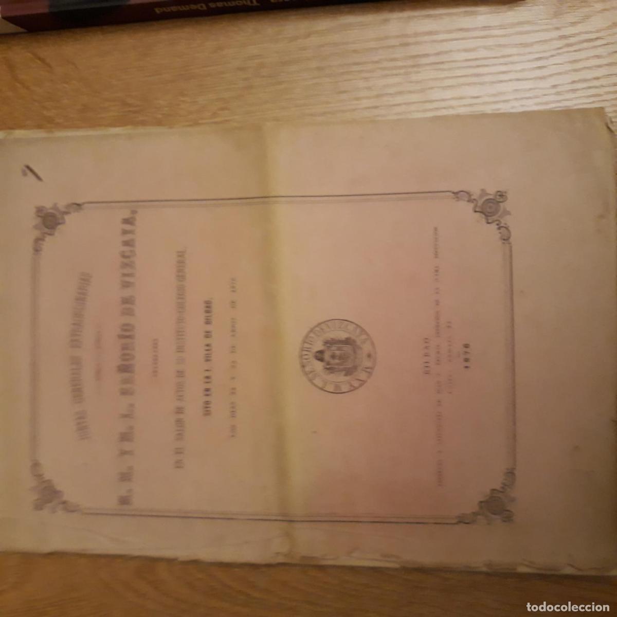 Livres: VV.AA. - JUNTAS GENERALES EXTRAORDINARIAS DEL M.N. M.L. SE&Ntilde;ORIO DE VIZCAYA celebradas en el Sal&oacute;n de