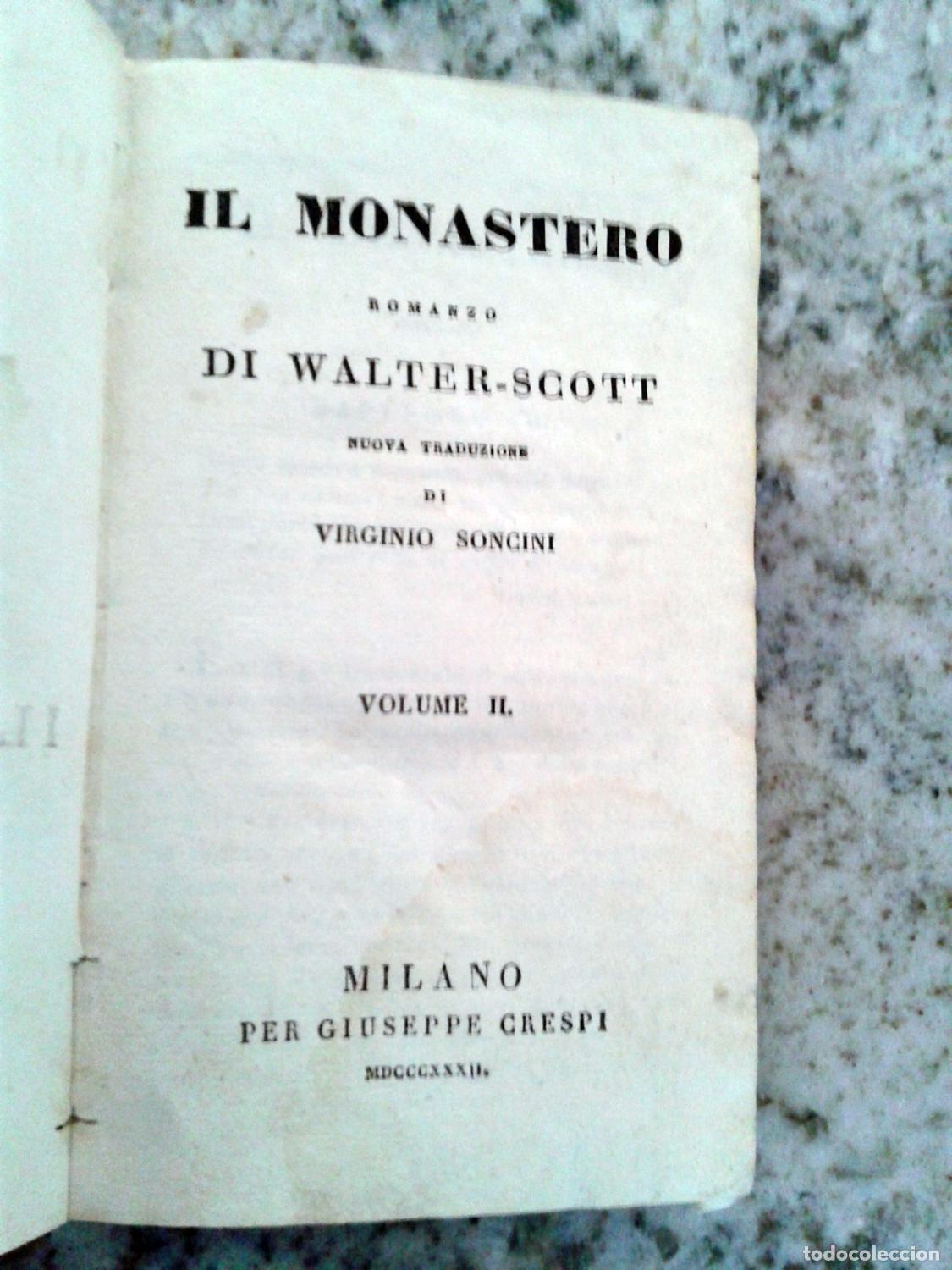 Libros: Walter Scott - IL MONASTERO. Tomos I y II - Foto 1