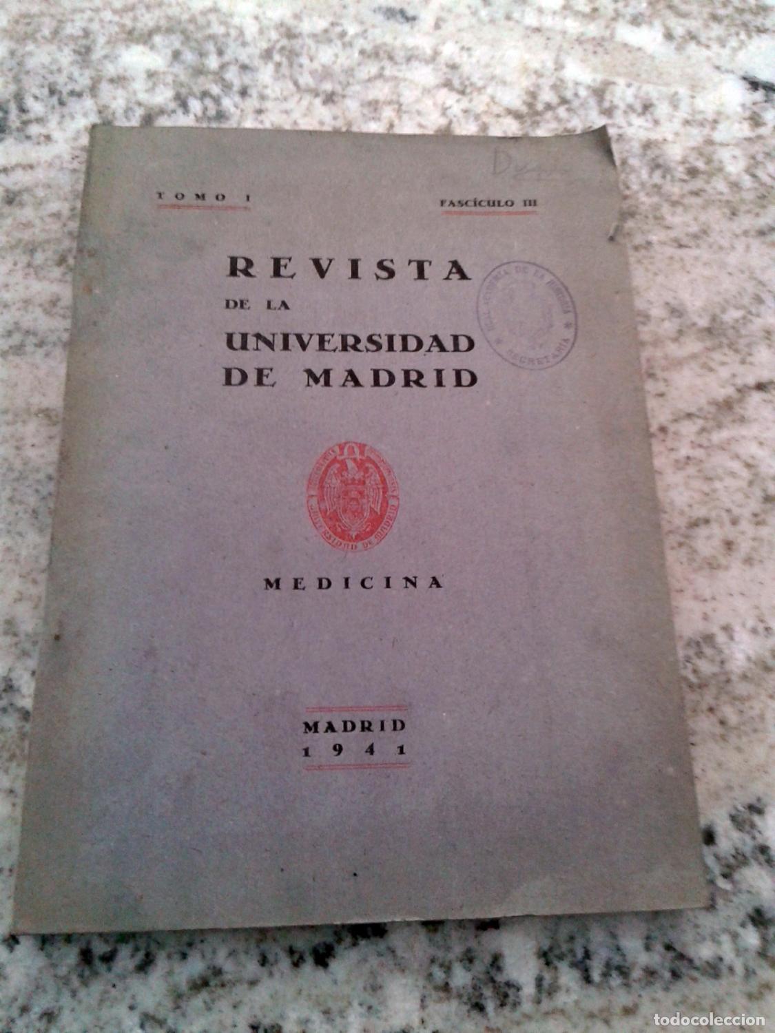 Livres: vvaa - REVISTA DE LA UNIVERSIDAD DE MADRID. MEDICINA. Tomo I. Fasc&iacute;culo III