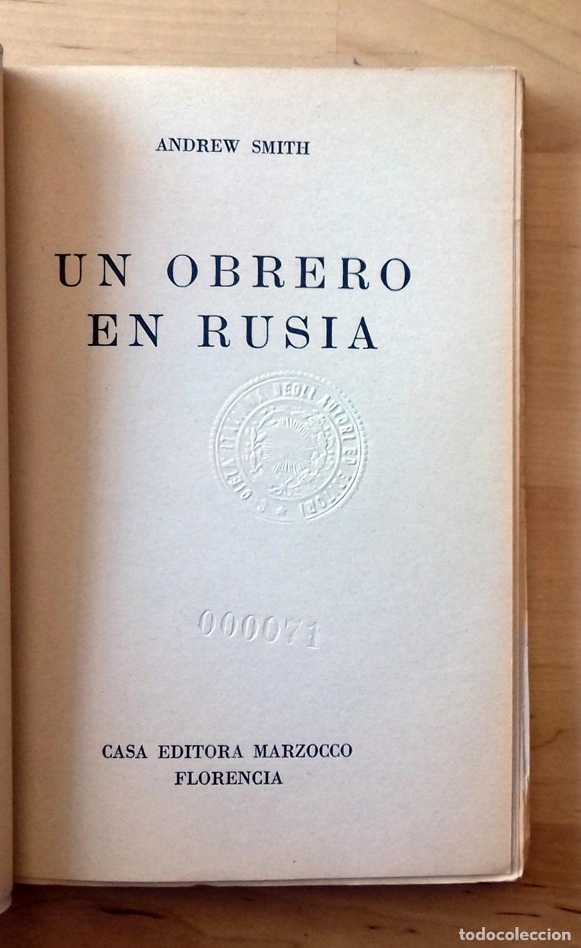 Libros: Andrew Smith - UN OBRERO EN RUSIA - Foto 2