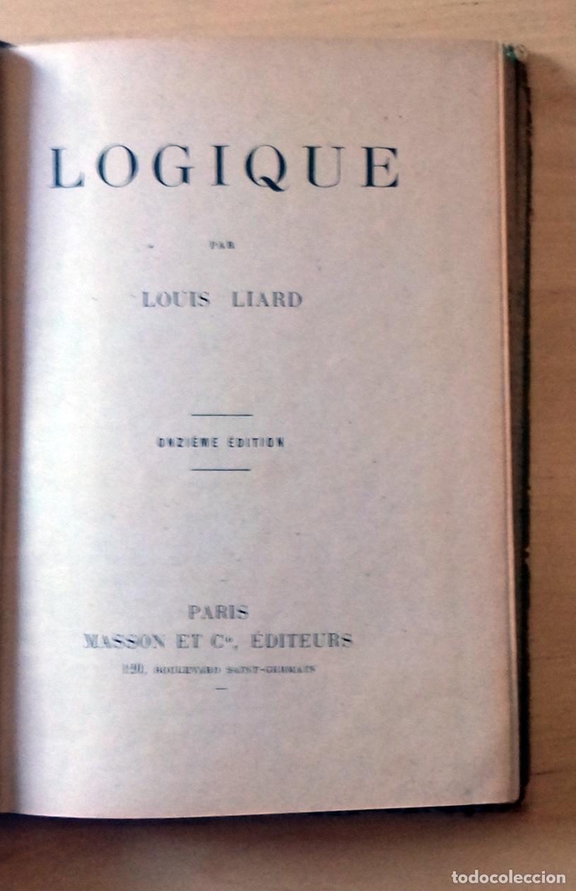 Libros: Louis Liard - LOGIQUE - Foto 2