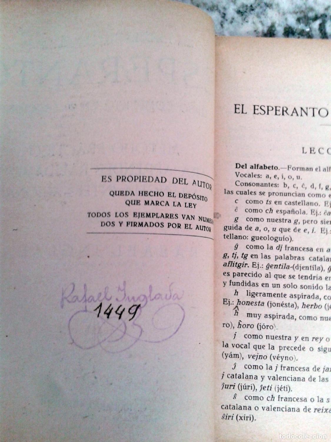 Libros: Rafael Inglada - EL ESPERANTO EN 20 LECCIONES - Foto 3
