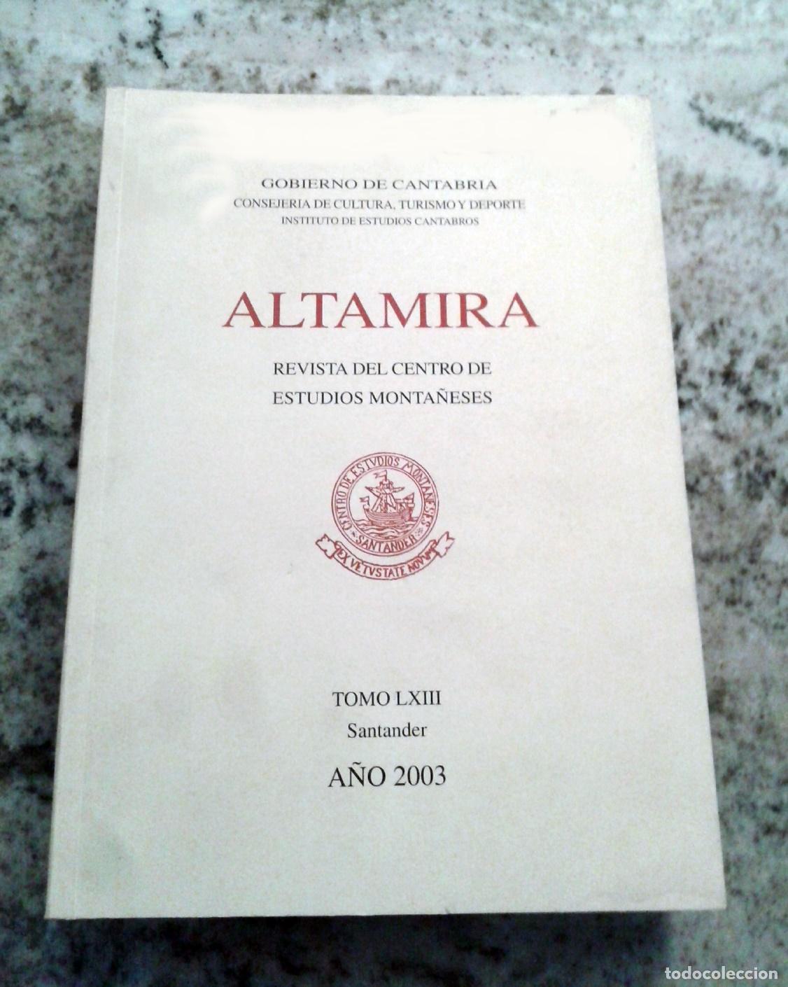 Livres: vvaa - ALTAMIRA. Tomo LXIII. 2003