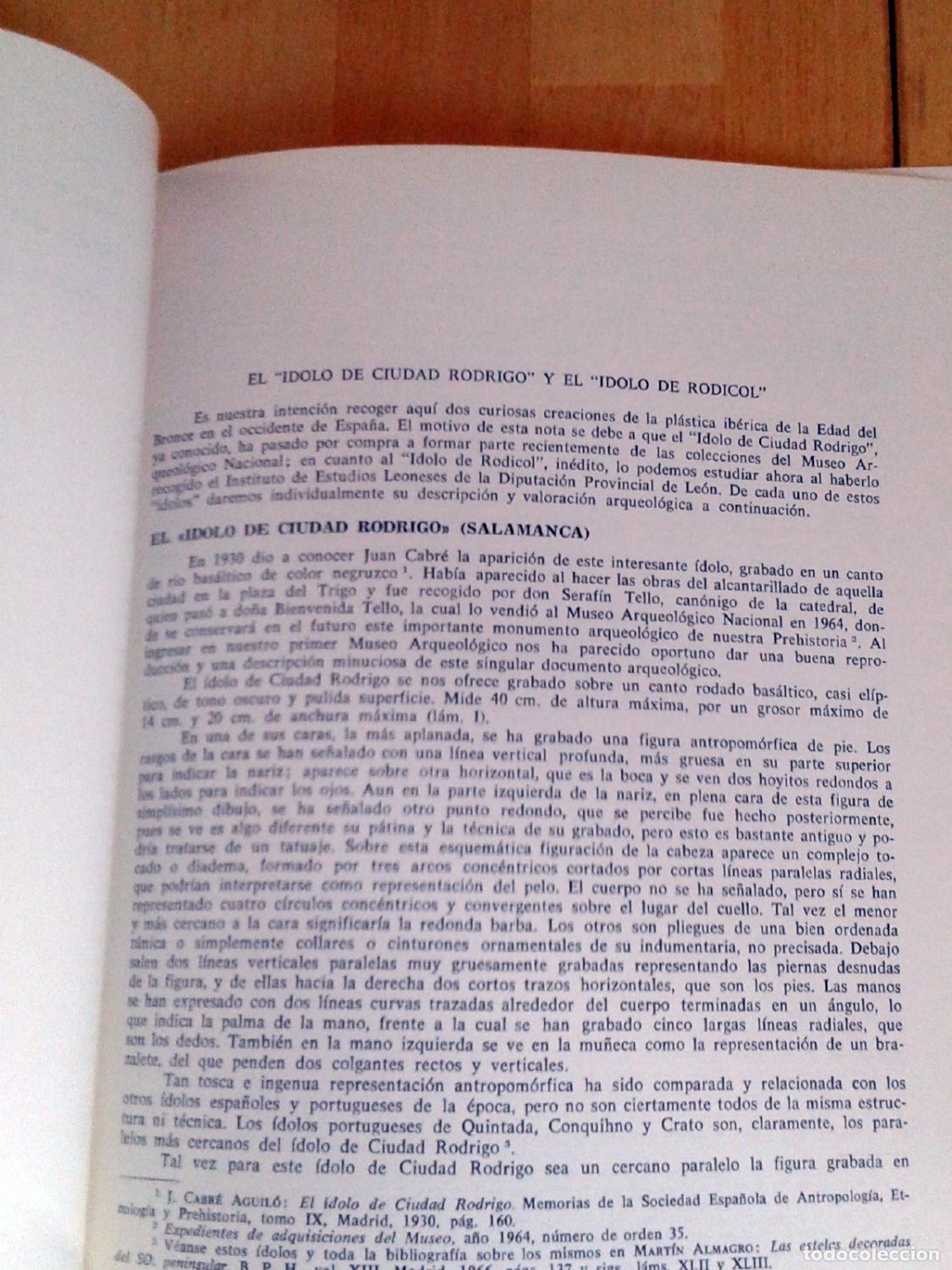 Libros: Almagro Basch, Mart&iacute;n - EL IDOLO DE CIUDAD RODRIGO Y EL IDOLO DE RODICOL. Trabajos de Prehistoria. V