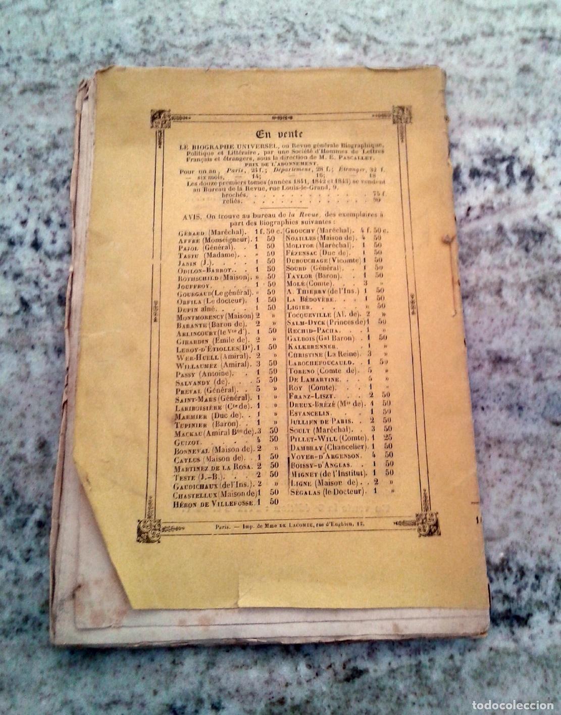 Libros: M. E. Pascallet, Dir. - NOTICE BIOGRAPHIQUE SUR M. LE LIEUTENANT-GENERAL COMTE DE VEDEL, AVEC DES EC - Foto 2