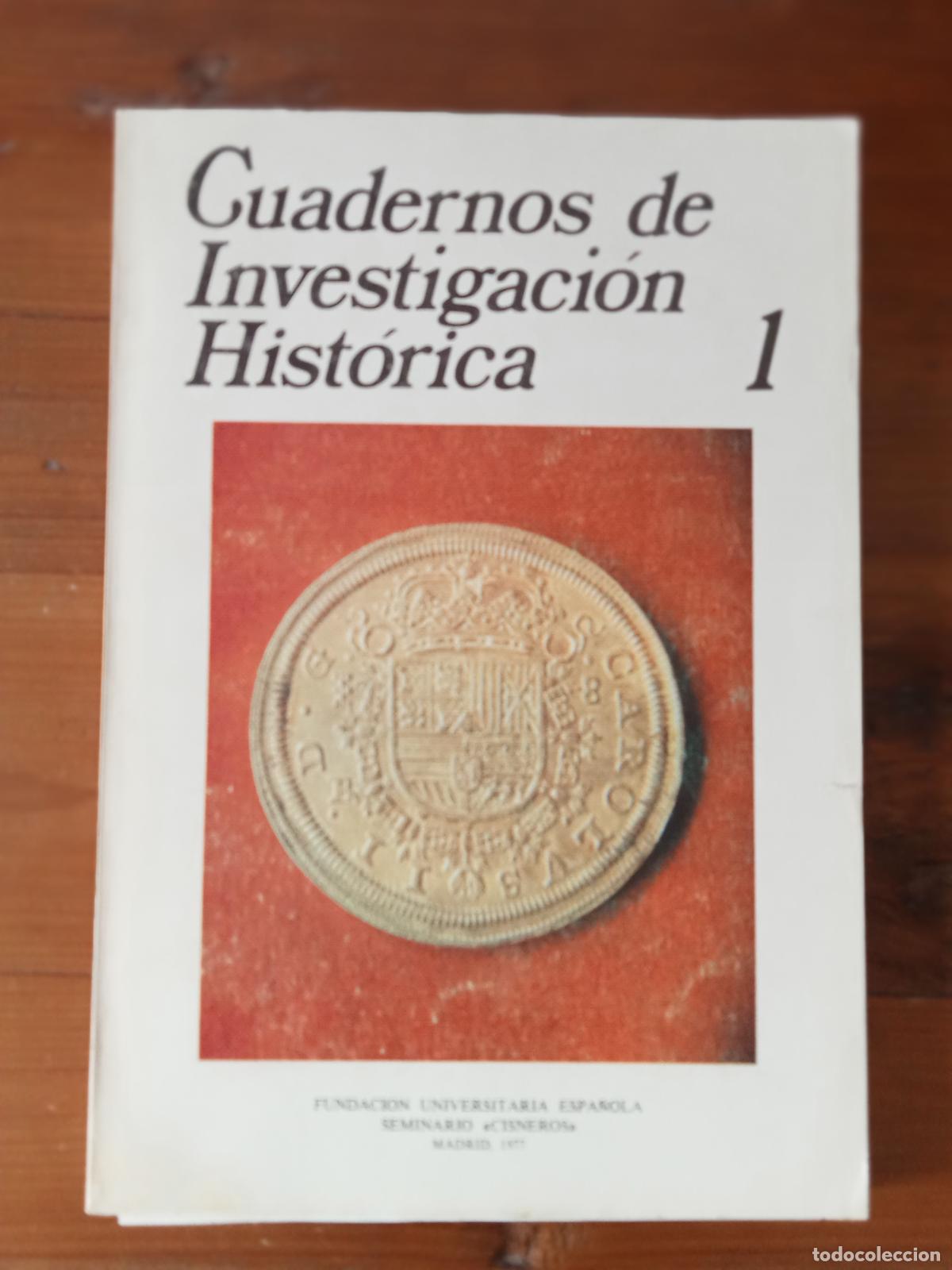 Libros: AA.VV. - CUADERNOS DE INVESTIGACION HISTORICA. N&ordm; 1 - Foto 1