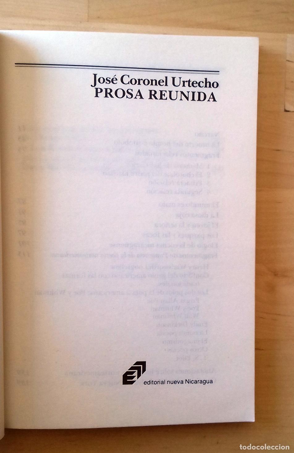 Libros: Jos&eacute; Coronel Urtecho - PROSA REUNIDA - Foto 3