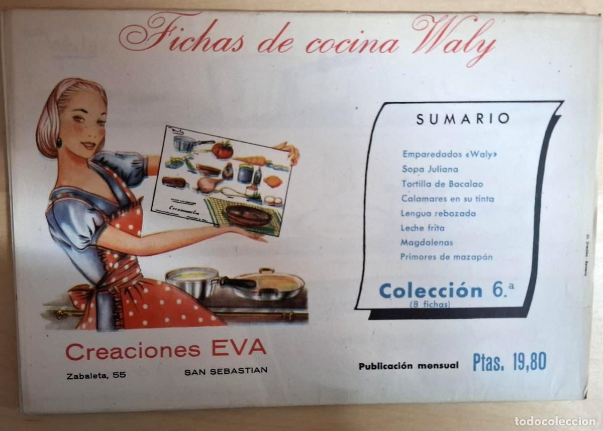 Libros: FICHAS DE COCINA WALY. COLECCI&Oacute;N 6&ordf; - Foto 1