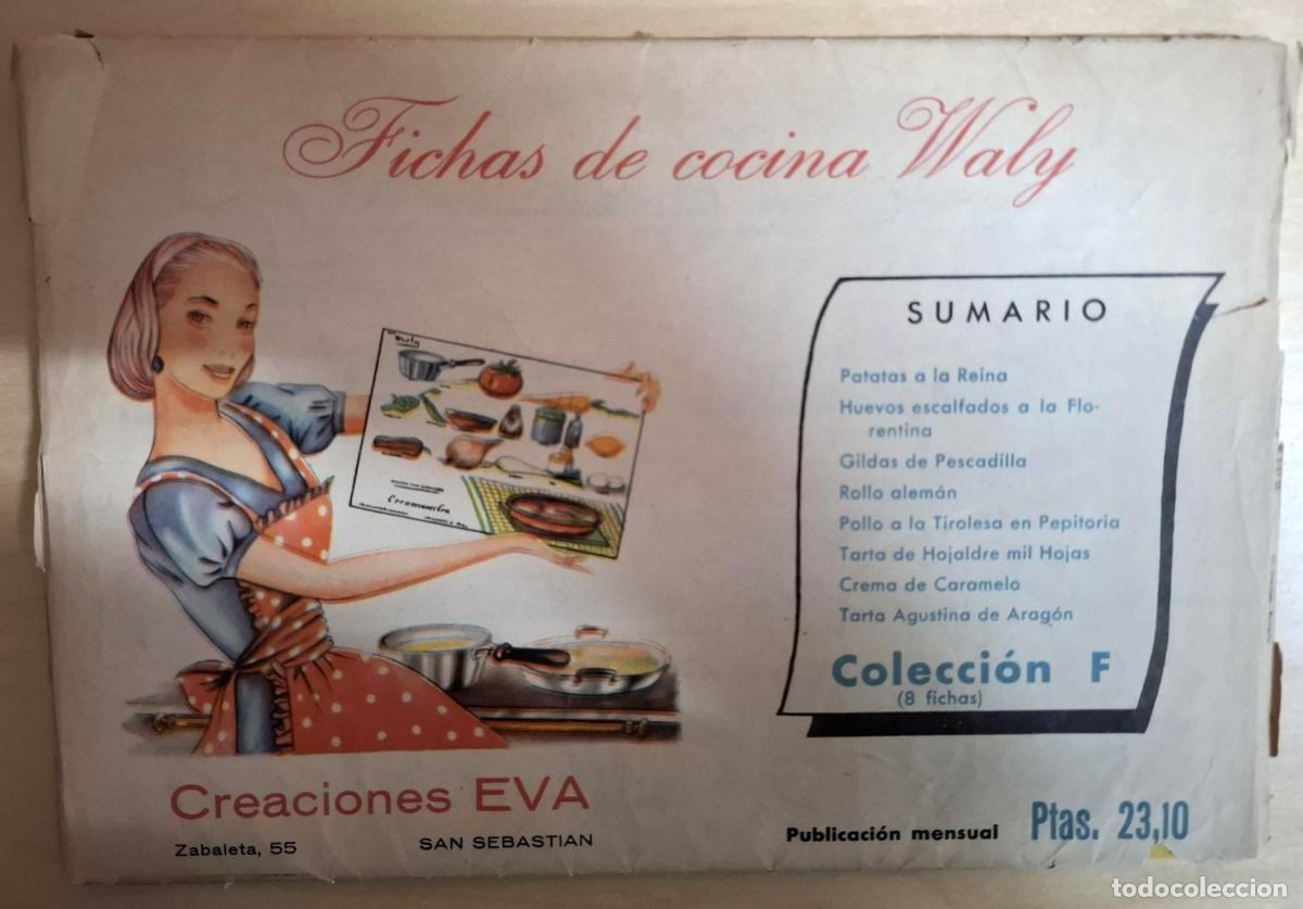 Libros: FICHAS DE COCINA WALY. COLECCI&Oacute;N F - Foto 1