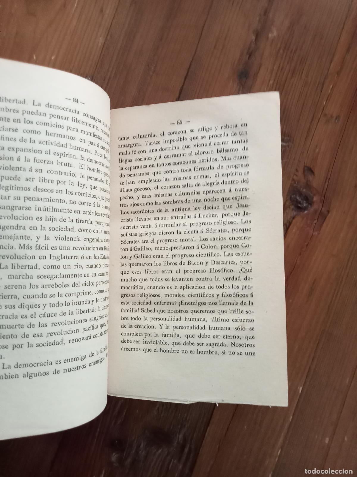 Libros: Emilio Castelar - LA F&Oacute;RMULA DEL PROGRESO + DEFENSA DE LA FORMULA DEL PROGRESO + DISCURSO LE&Iacute;DO EN L - Foto 3