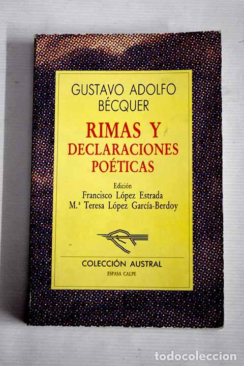 Libros: Rimas y declaraciones po&eacute;ticas.- B&eacute;cquer, Gustavo Adolfo - Foto 1