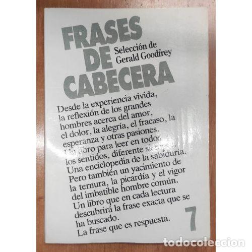 Libros: FRASES DE CABECERA 7 - SELECCI&Oacute;N DE GERALD GOODFREY - Foto 1