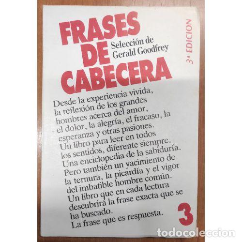 Libros: FRASES DE CABECERA 3 - SELECCI&Oacute;N DE GERALD GOODFREY - Foto 1
