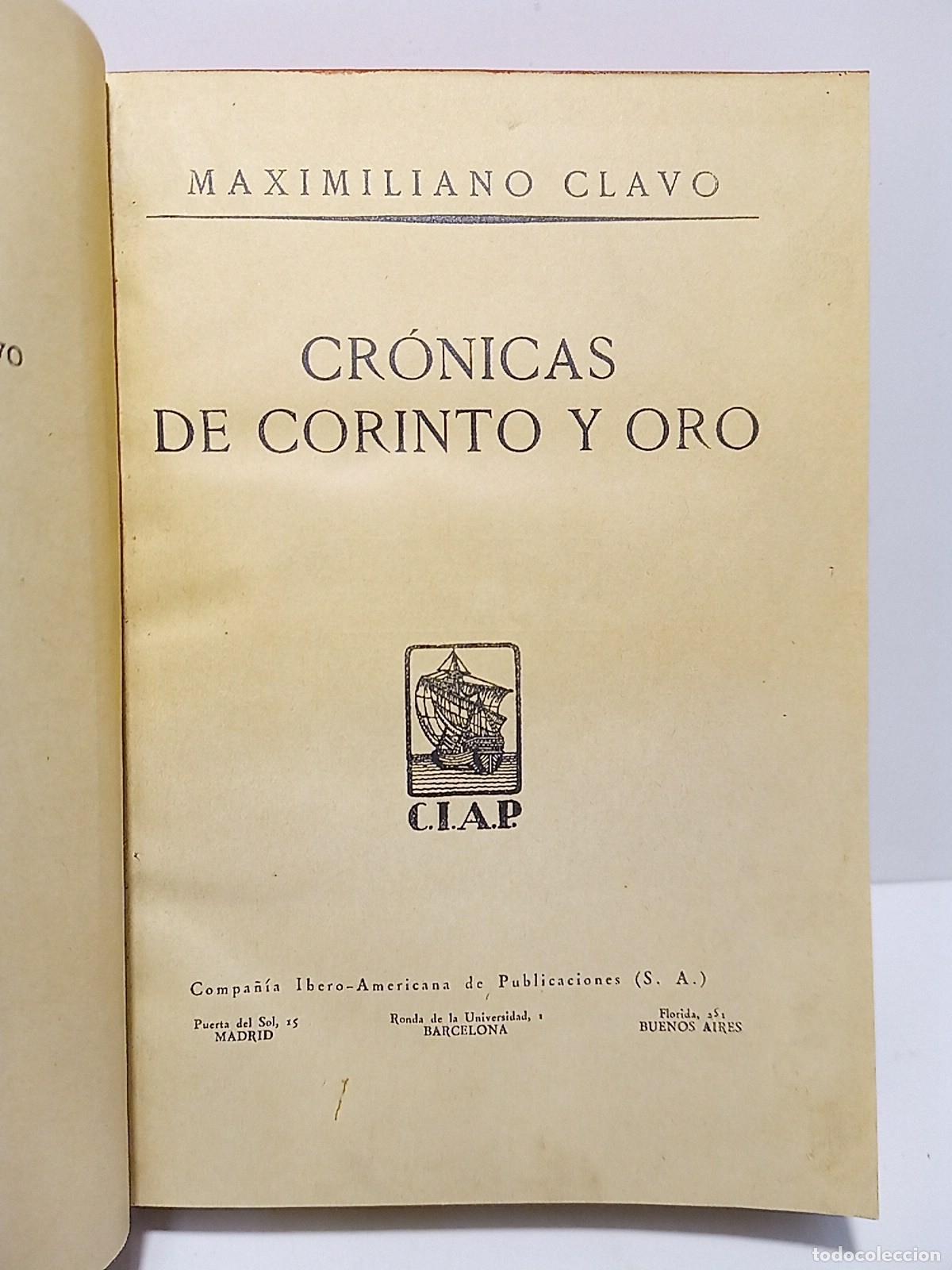 Libros: CALVO, Maximiliano - Cr&oacute;nicas de Corinto y Oro - Foto 2