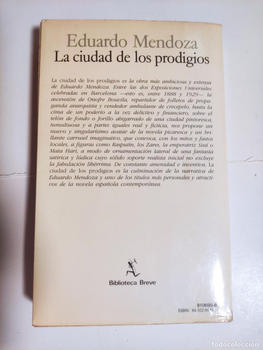 Libros: La ciudad de los prodigios - Eduardo Mendoza - Foto 2