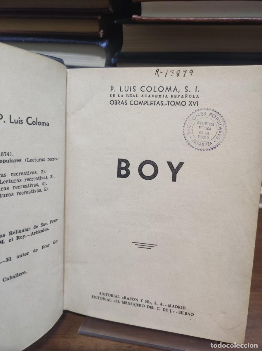 Libros: Boy. Luis Coloma. EDITORIAL RAZON Y FE - Foto 2