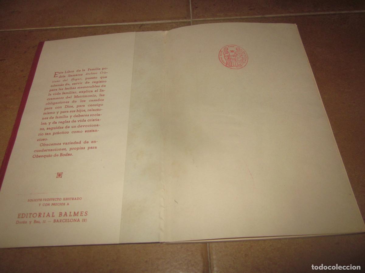 Libros: LIBRO DE FAMILIA - EDITORIAL BALMES 1957 - Foto 2