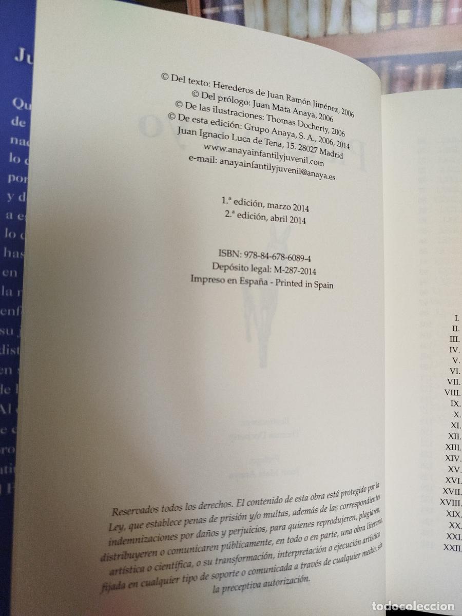 Libros: Platero y yo - Jim&eacute;nez, Juan Ram&oacute;n (1881-1958) - Foto 6