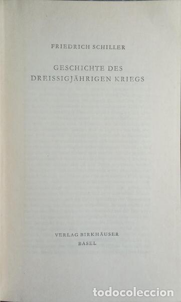B&uuml;cher: SCHILLER. (Friedrich) - GESCHICHTE DES DREISSIGJ&Auml;HRIGEN KRIEGS.