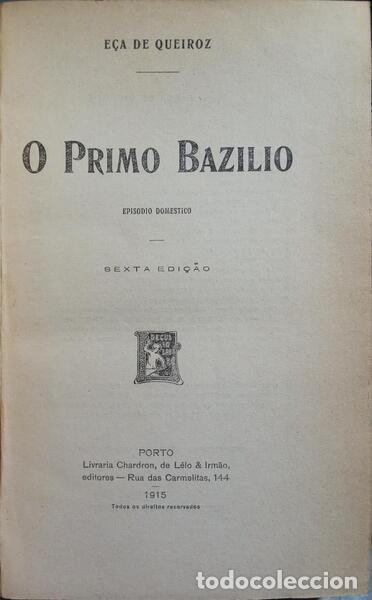 Libros: E&Ccedil;A DE QUEIROZ. (Jos&eacute; Maria de) - O PRIMO BAZILIO. - Foto 1