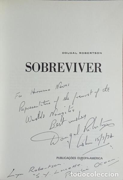 Libros: ROBERTSON. (Dougal) - SOBREVIVER. [DEDICAT&Oacute;RIA DO AUTOR, COM TARJA] - Foto 2