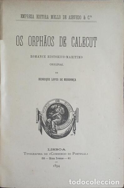 Libros: LOPES DE MENDON&Ccedil;A. (Henrique) - OS ORPH&Atilde;OS DE CALECUT. - Foto 2