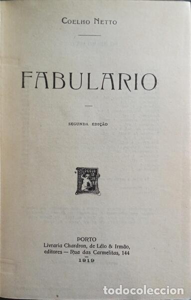 Libros: COELHO NETO. (Henrique Maximiano) - FABULARIO. - Foto 2