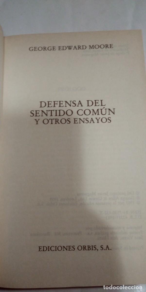 Libros: Defensa del sentido com&uacute;n y otros ensayos G.E.Moore - Foto 2