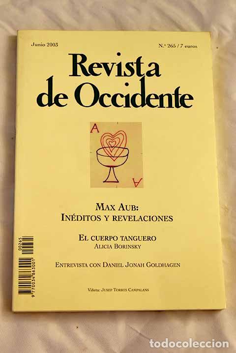 Libros: Revista de Occidente, A&ntilde;o 2003, n&ordm; 265:: Max Aub en su primer centenario - Foto 1